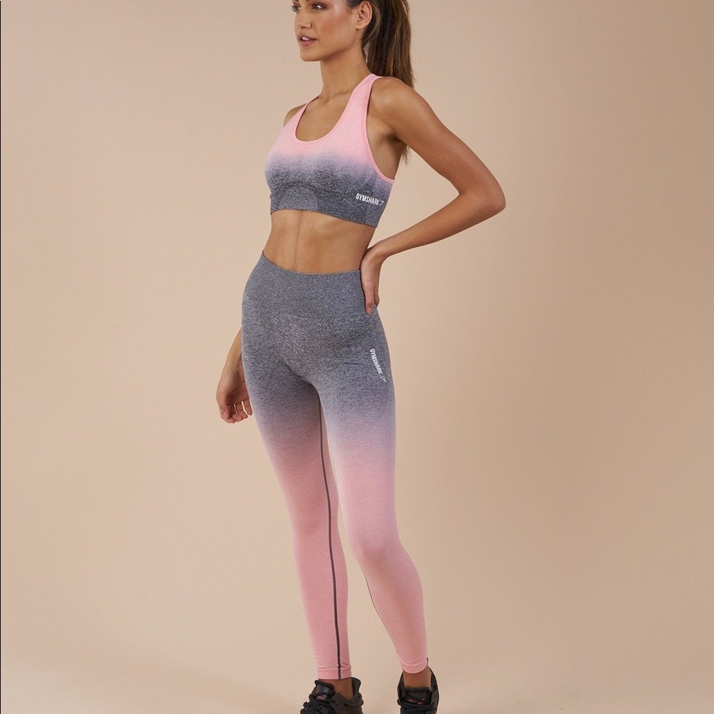 Gymshark Ombré Seamless Sports Bra and leggings
